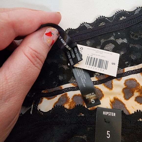 5X 28W Torrid Leopard Hipster Panty Lattice Back Lace Trim Second Skin Stretch - Picture 6 of 8